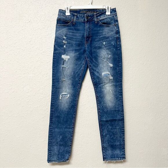 American Eagle Outfitters Other - American Eagle Slim Denim Blue Jeans Extreme Flex Distressed Size 29x32